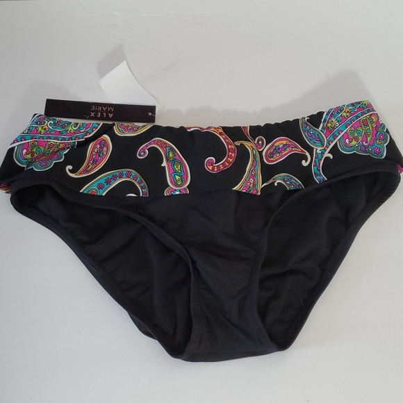 🆕️ Alex Marie Bright Paisley Banded Bikini Bottom - Picture 2 of 9